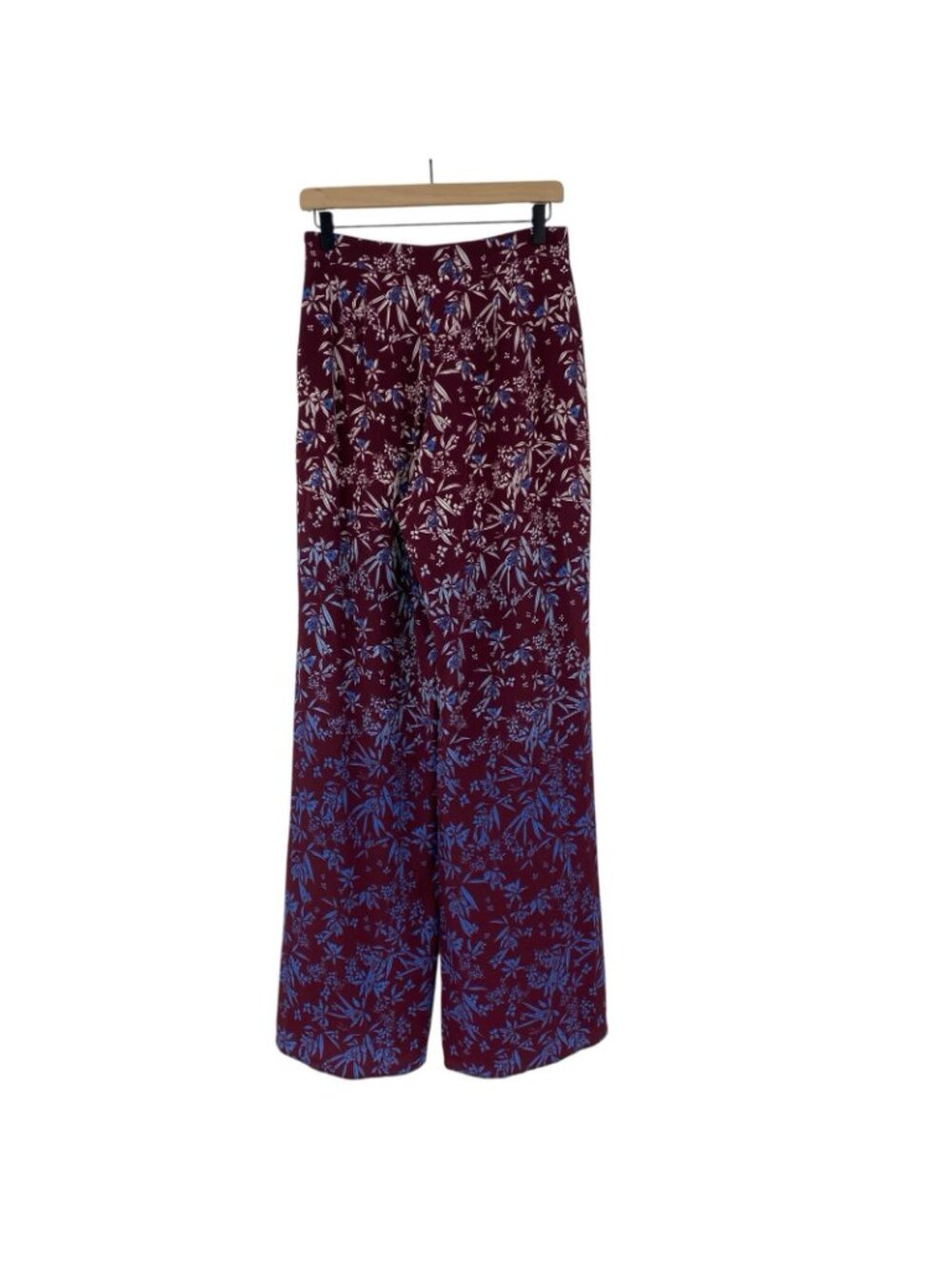 INTERMIX Women’s Size M Bilson Print 100% Silk Pants Wide Leg Floral High Waist - Picture 2 of 13